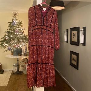 Bohme paisley maxi dress Burgundy